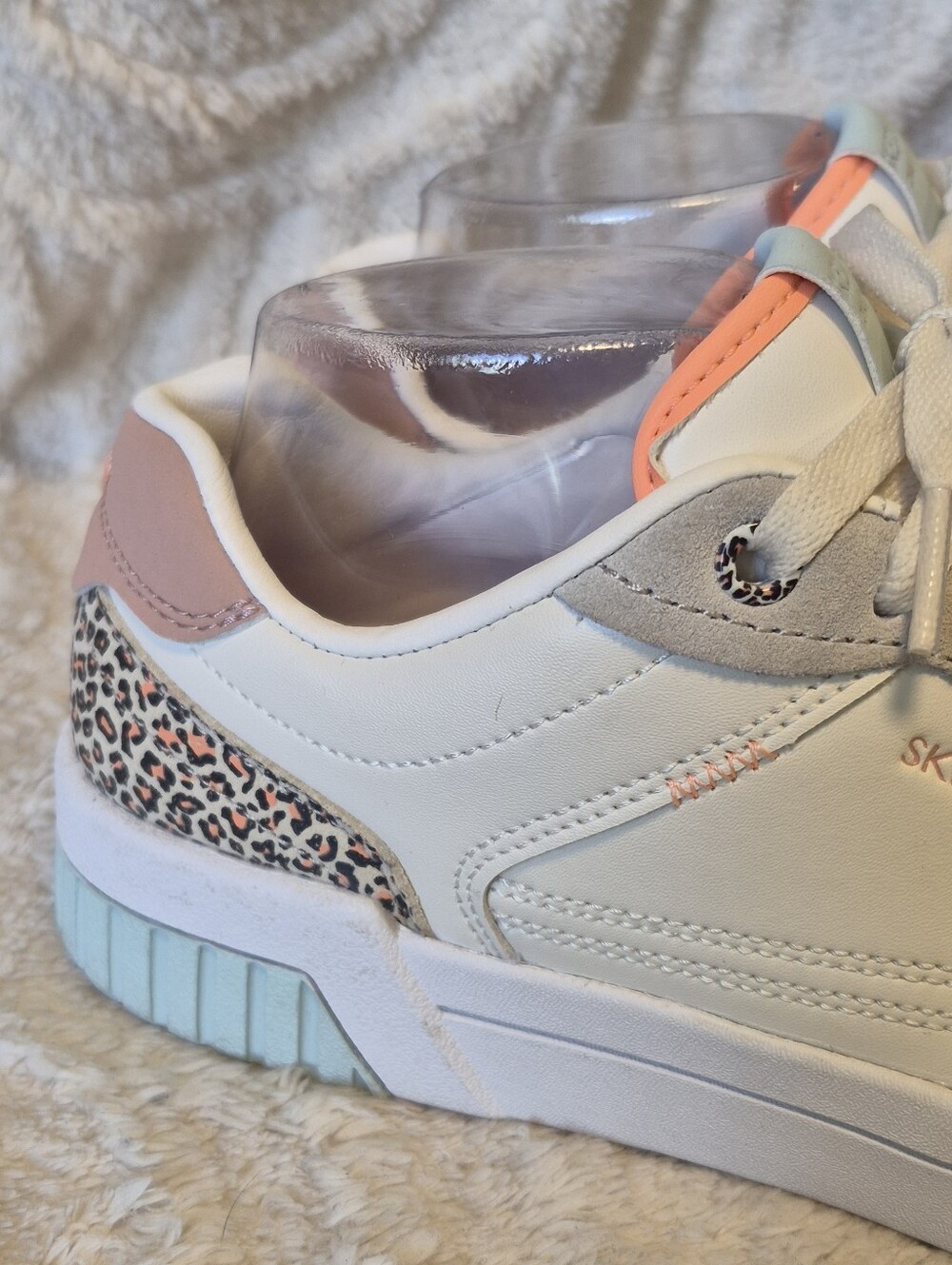 Skechers Court Classics Jade Sneakers Feline Instinct Animal Print Lace Up Sz 9 - Picture 5 of 14